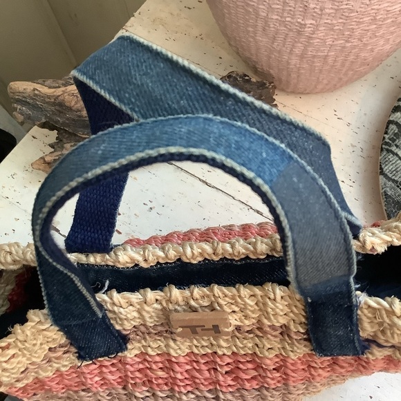 Tommy Hilfiger Straw Jean Purse Bag - Picture 3 of 6